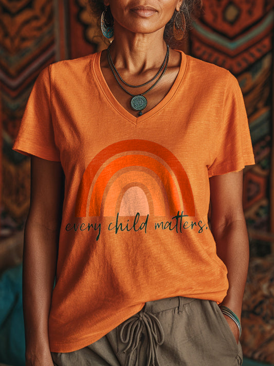 Women's Every Child Matters Print V-Neck T-Shirt