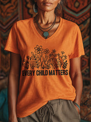 Women's Every Child Matters Print V-Neck T-Shirt