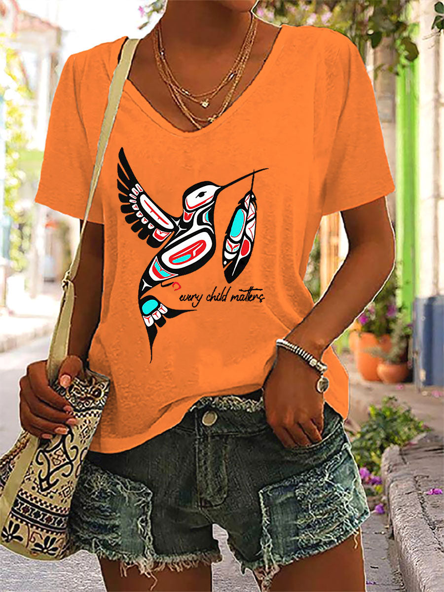 Women's Every Child Matters Printed Casual T-Shirt