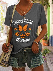 Women's Every Child Matters Printed Casual T-Shirt