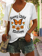 Women's Every Child Matters Printed Casual T-Shirt