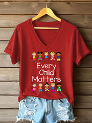 Women's Every Child Matters Printed Casual T-Shirt