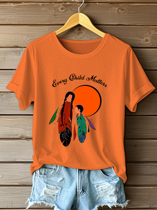 Women's Every Child Matters Printed Casual T-Shirt