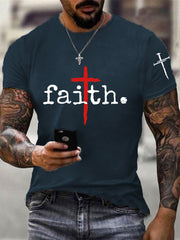 Men's Faith Cross Casual Tee
