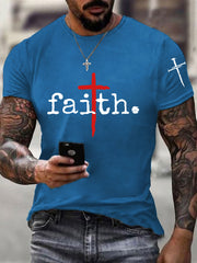 Men's Faith Cross Casual Tee