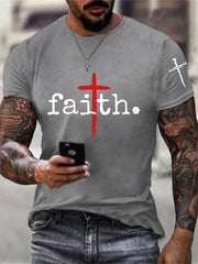 Men's Faith Cross Casual Tee