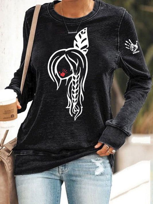 Women's MMIW Printed Casual Sweatshirt