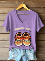 Women's remember the children who never make it home V-neck T-shirts