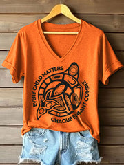 Women's Every Child Matters Print V-Neck T-Shirt