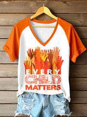Women's Every Child Matters Print V-Neck T-Shirt