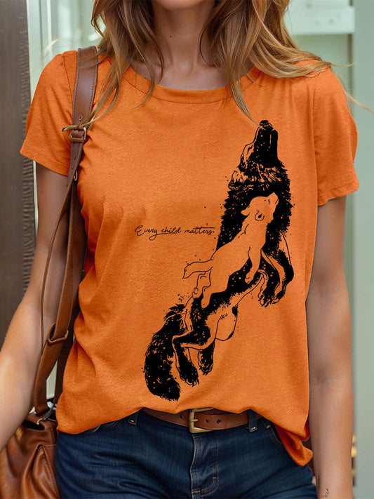 Women's Every Child Matters Indigenous Wolf T-shirts