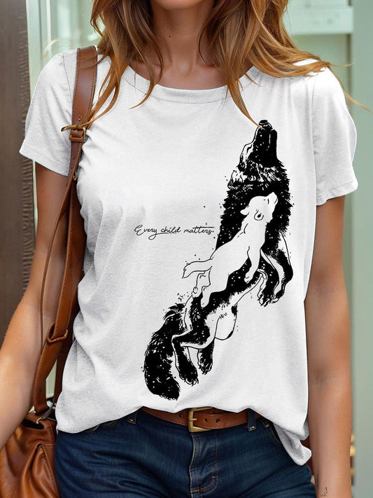 Women's Every Child Matters Indigenous Wolf T-shirts