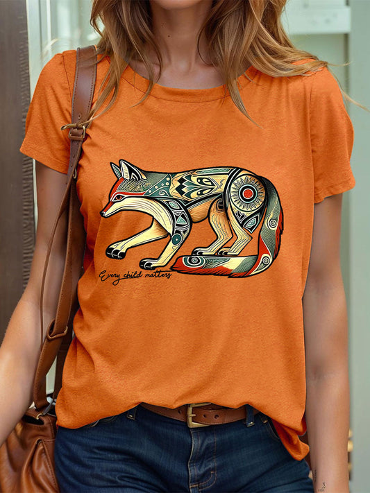 Women's Every Child Matters Indigenous Wolf T-shirts