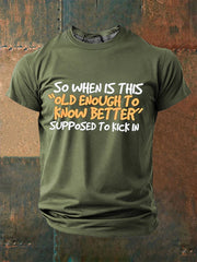 Men's Funny Slang Sarcasm 3D Print Short Sleeve T-Shirt