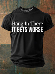 Men's Funny Slang Sarcasm 3D Print Short Sleeve T-Shirt