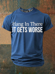 Men's Funny Slang Sarcasm 3D Print Short Sleeve T-Shirt