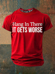 Men's Funny Slang Sarcasm 3D Print Short Sleeve T-Shirt