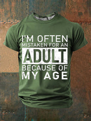 Men's Funny Slang Sarcasm 3D Print Short Sleeve T-Shirt