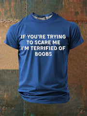 Men's Funny Slang Sarcasm 3D Print Short Sleeve T-Shirt