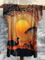 Women's Aboriginal animal art print t-shirts