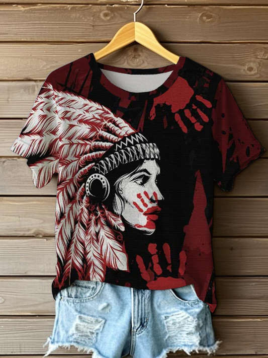 Women's MMIW Printed Casual T-Shirt