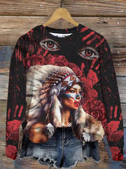 Women's MMIW Printed Casual Sweatshirt