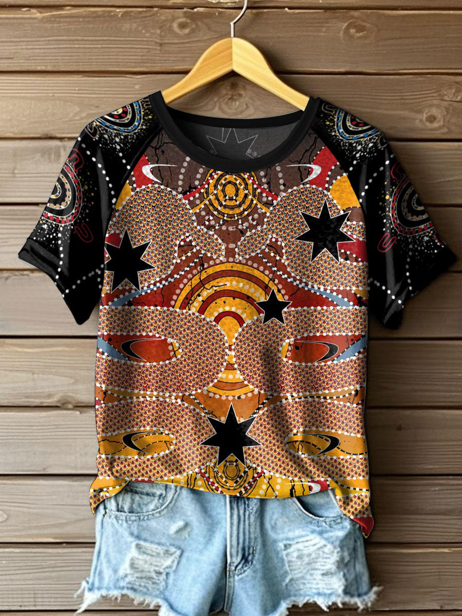 Women's Indigenous Art Print T-Shirts