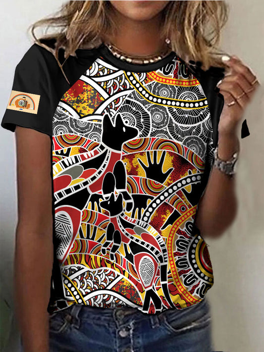 Women's Navajo Indigenous Animal Art Print T-Shirts