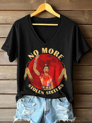 Women's MMIW Print V-Neck T-Shirt