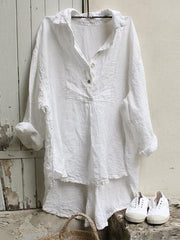 Women's Vintage Simple Linen Shirt