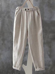 Women's Vintage Simple Linen Pants