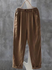 Women's Vintage Simple Linen Pants