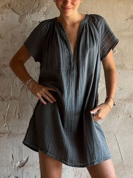 Women's Vintage Simple Linen Dress