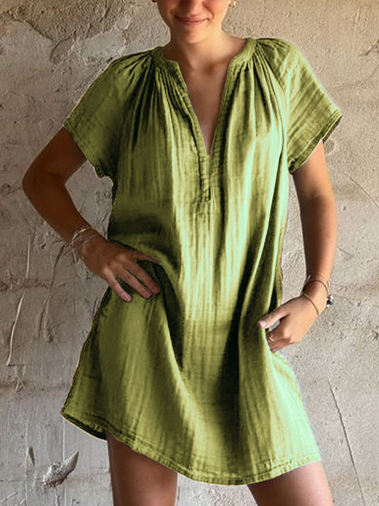 Women's Vintage Simple Linen Dress