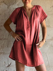 Women's Vintage Simple Linen Dress