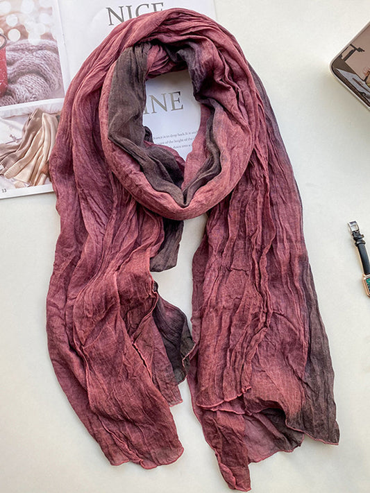 Women's Pink Dandelion Seagull Printed Scarf