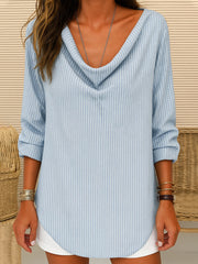 Women's Vintage Striped Linen Shirt