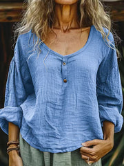 Women's Vintage Simple Linen Shirt