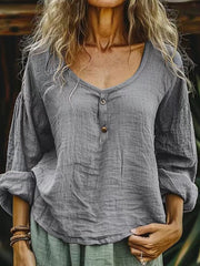 Women's Vintage Simple Linen Shirt