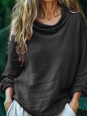 Women's Vintage Simple Linen Shirt