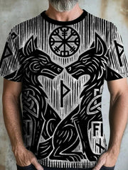 Men's Viking Wolf Print T-Shirts