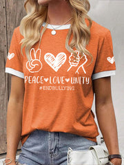 Women's end bullying orange T-shirts