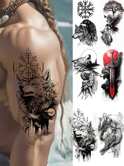💥Buy 7 free shipping💥Viking wolf tattoo sticker (tattoo sticker set - 6 patterns)