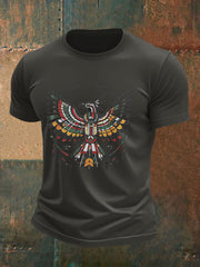 Men's Thunderbird Native American Print Casual T-shirt