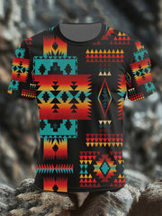 Men's Native American Print Casual T-shirt