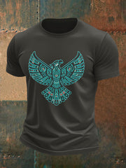Men's Thunderbird Native American Print Casual T-shirt