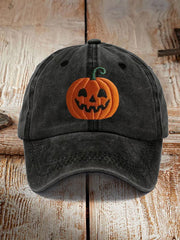 Unisex Halloween Fall Season Pumpkin Print Hat