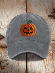 Unisex Halloween Fall Season Pumpkin Print Hat