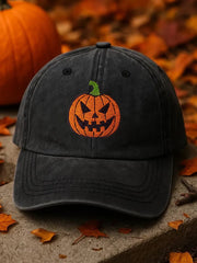 Unisex Halloween Pumpkin Print Hat