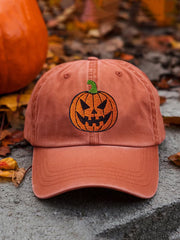 Unisex Halloween Pumpkin Print Hat